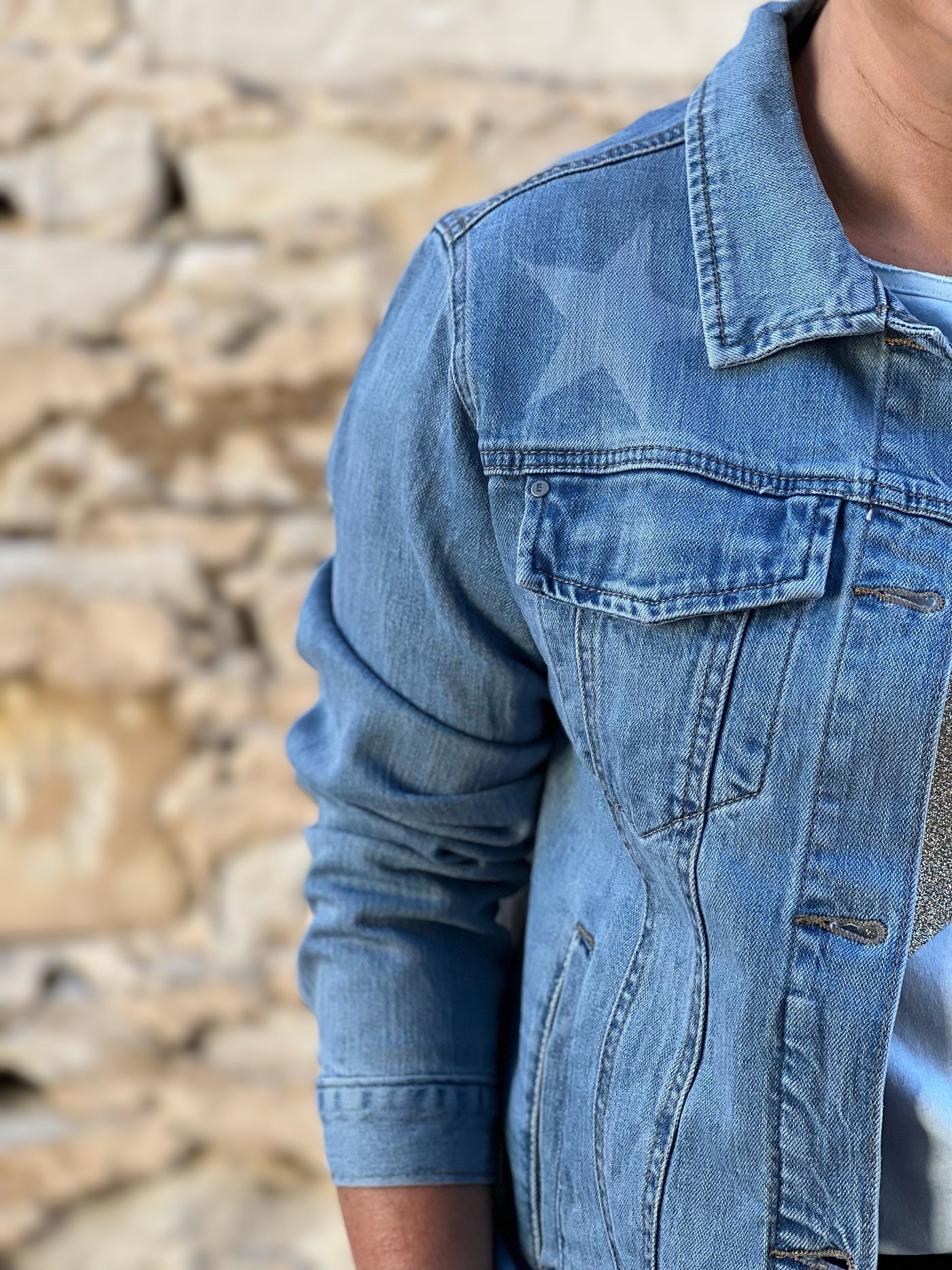 Star Denim Jacket Blue-Elm Lifestyle-Lima & Co