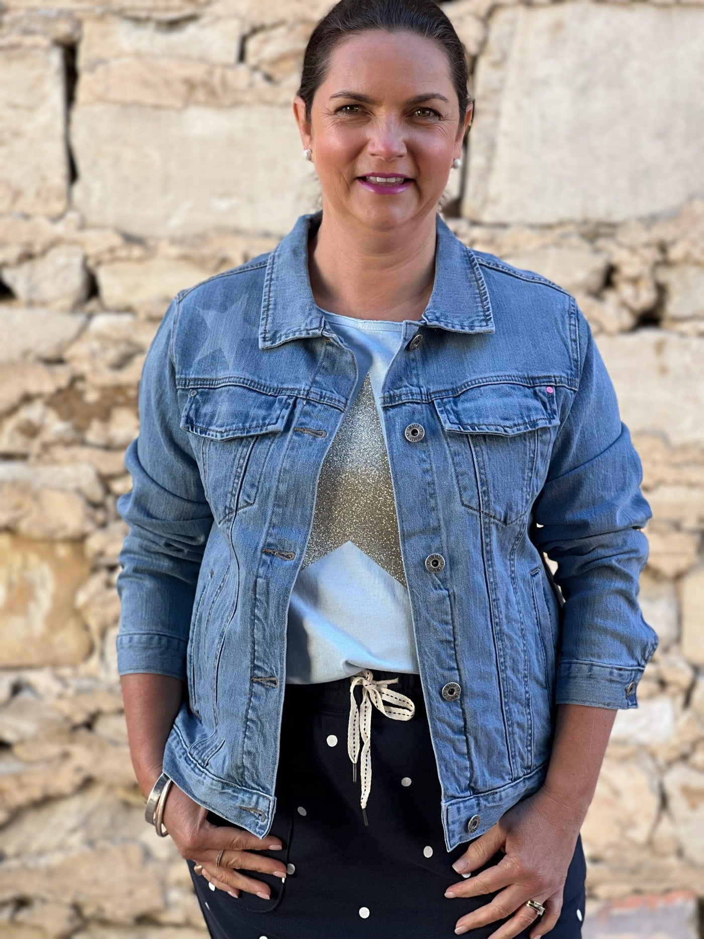 Star Denim Jacket Blue-Elm Lifestyle-Lima & Co