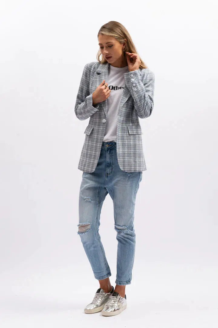 The Check Blazer - Blue Check-The Others-Lima & Co