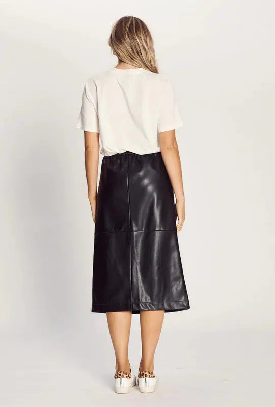 The PU Aline Skirt - Black-The Others-Lima & Co