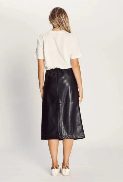 The PU Aline Skirt - Black-The Others-Lima & Co