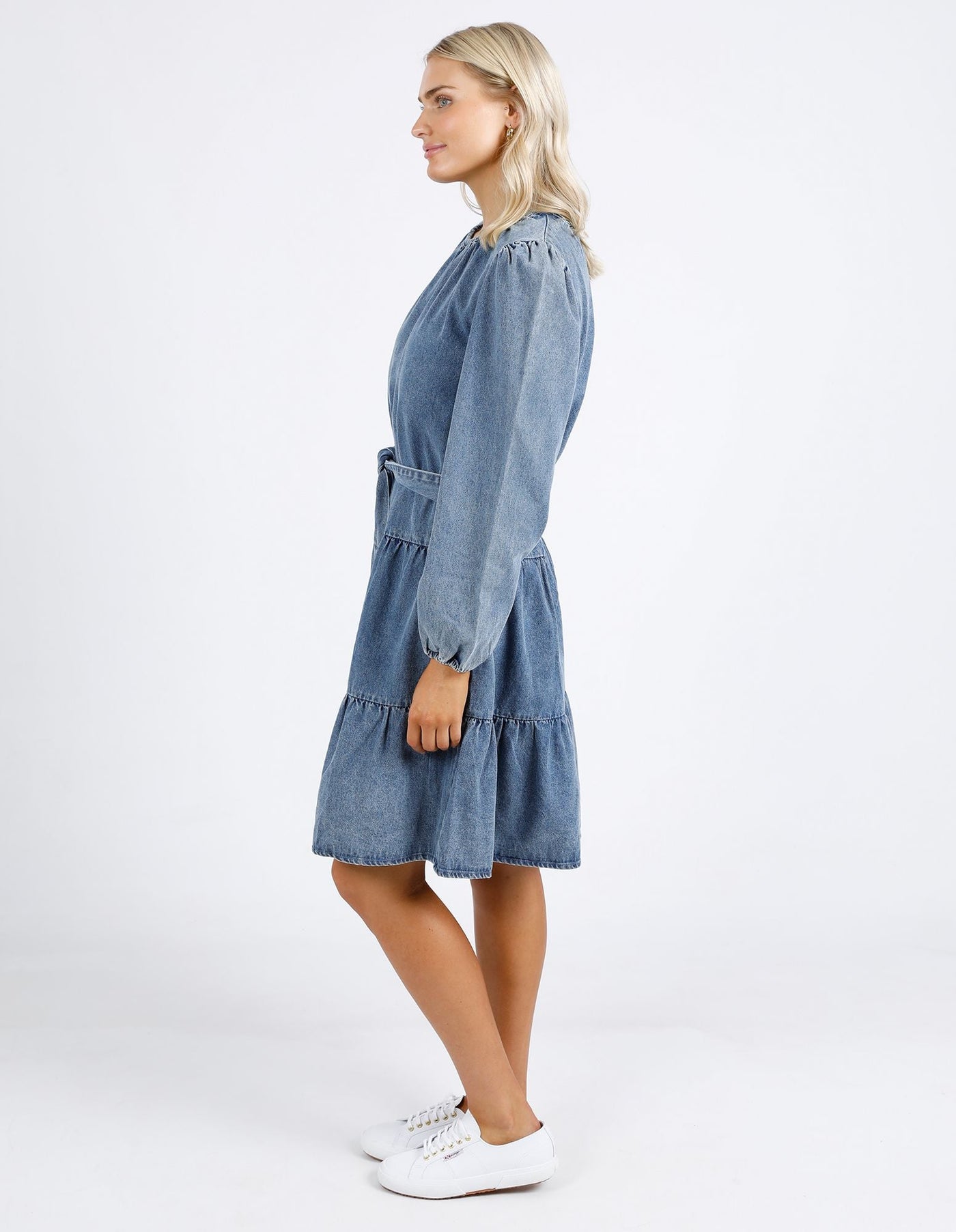 Vada Dress - Mid Blue Wash-Foxwood-Lima & Co