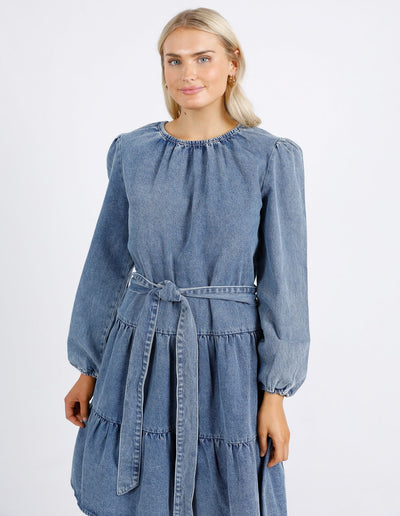 Vada Dress - Mid Blue Wash-Foxwood-Lima & Co