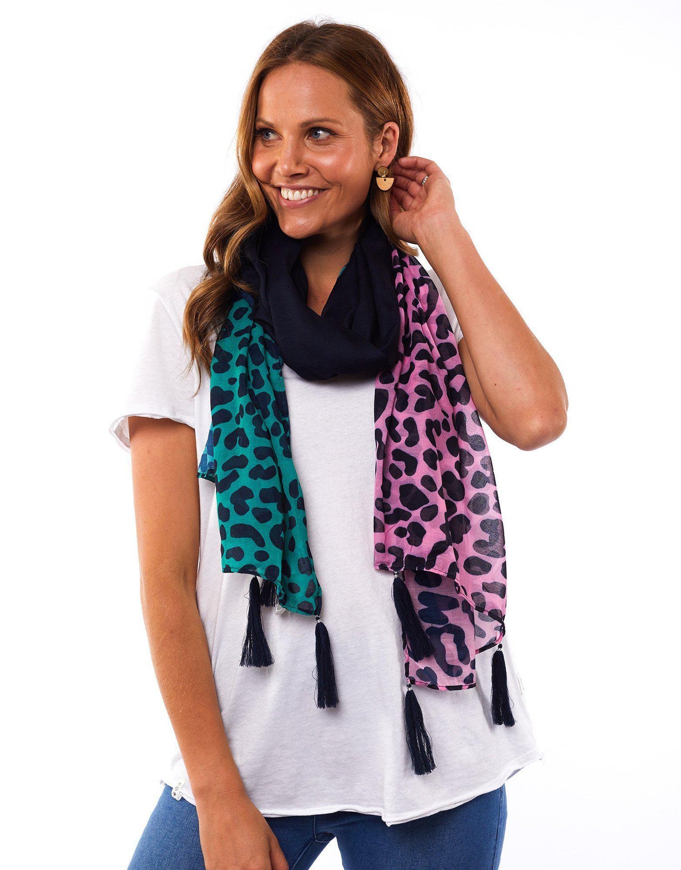 Wild At Heart Scarf - Navy-Elm Lifestyle-Lima & Co