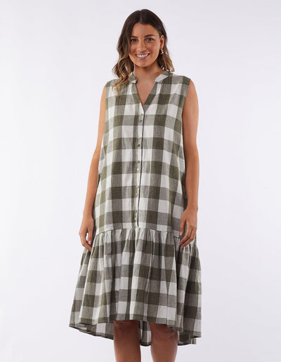 YARRA CHECK DRESS-Foxwood-Lima & Co