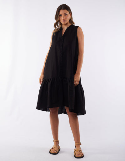 YARRA DRESS BLACK-Foxwood-Lima & Co