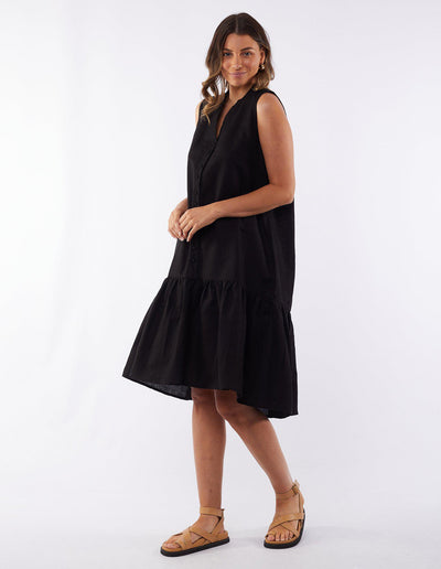 YARRA DRESS BLACK-Foxwood-Lima & Co