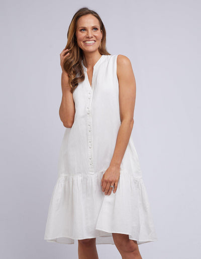 YARRA DRESS WHITE-Foxwood-Lima & Co