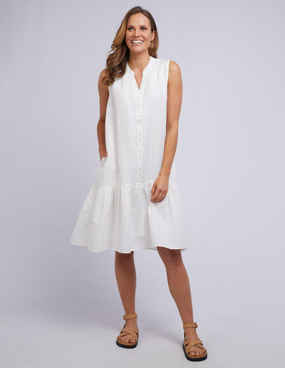 YARRA DRESS WHITE-Foxwood-Lima & Co