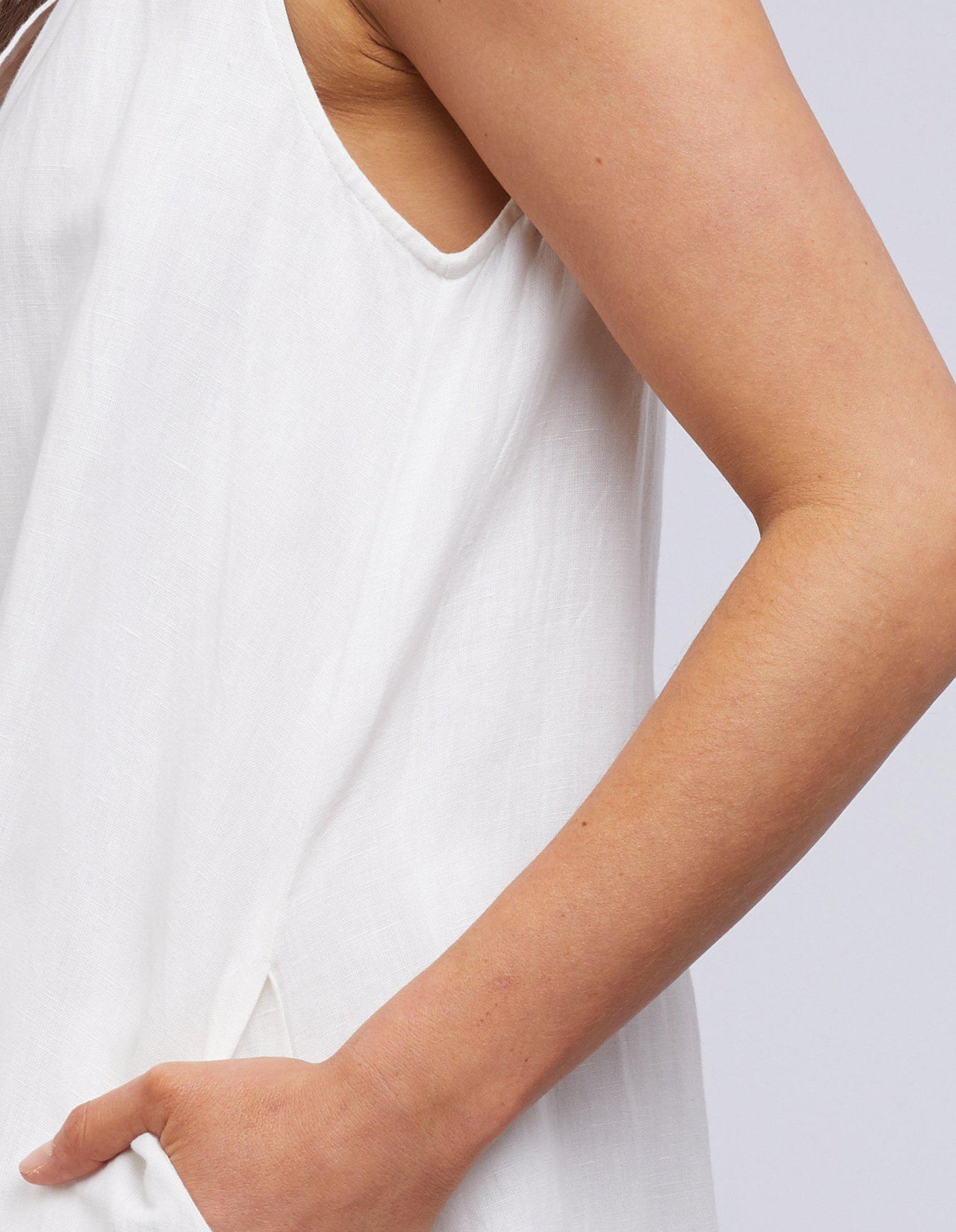 YARRA DRESS WHITE-Foxwood-Lima & Co